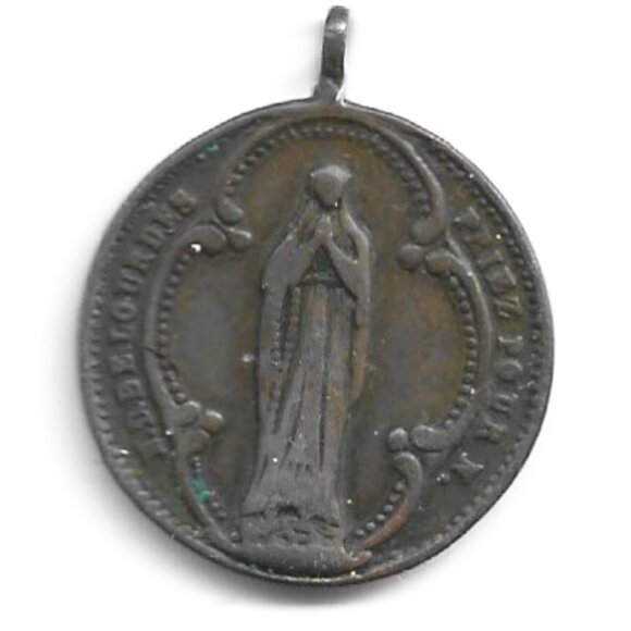 1853 France Lourdes Medal (b92) - Picture 2 of 2